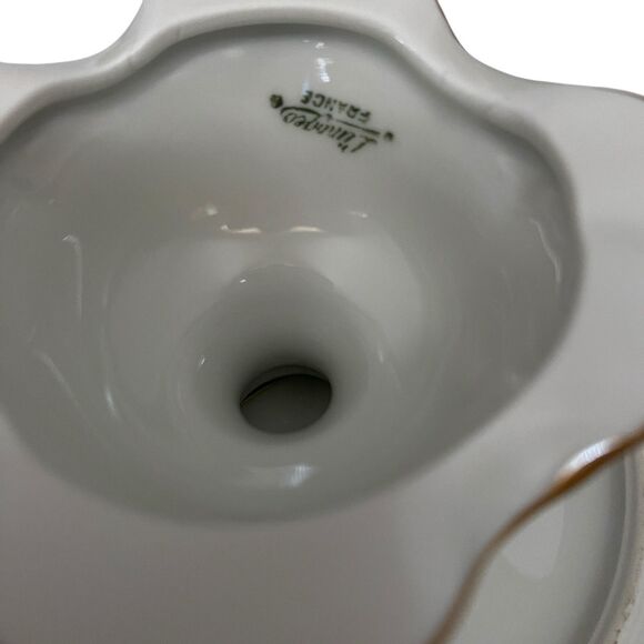 Vtg Limoges Signed Hand Painted Scene Footed Pedestal Candy Dish Courting Couple - Picture 13 of 16